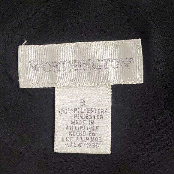 Worthington Womens Y2K Fairy Grunge Asymmetrical Midi Skirt Size 8 Black Boho - Picture 5 of 10